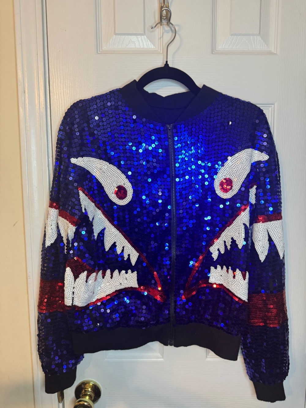 Sequin Bomber Jacket - Fits Small – No Size Tag